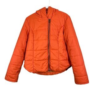 NSF Revolve Ollie Hooded Puffer Jacket Orange Size Large Womens
